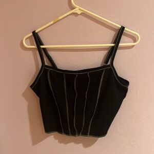 ‘mixed threads’ brand black cropped tank top. size Medium…